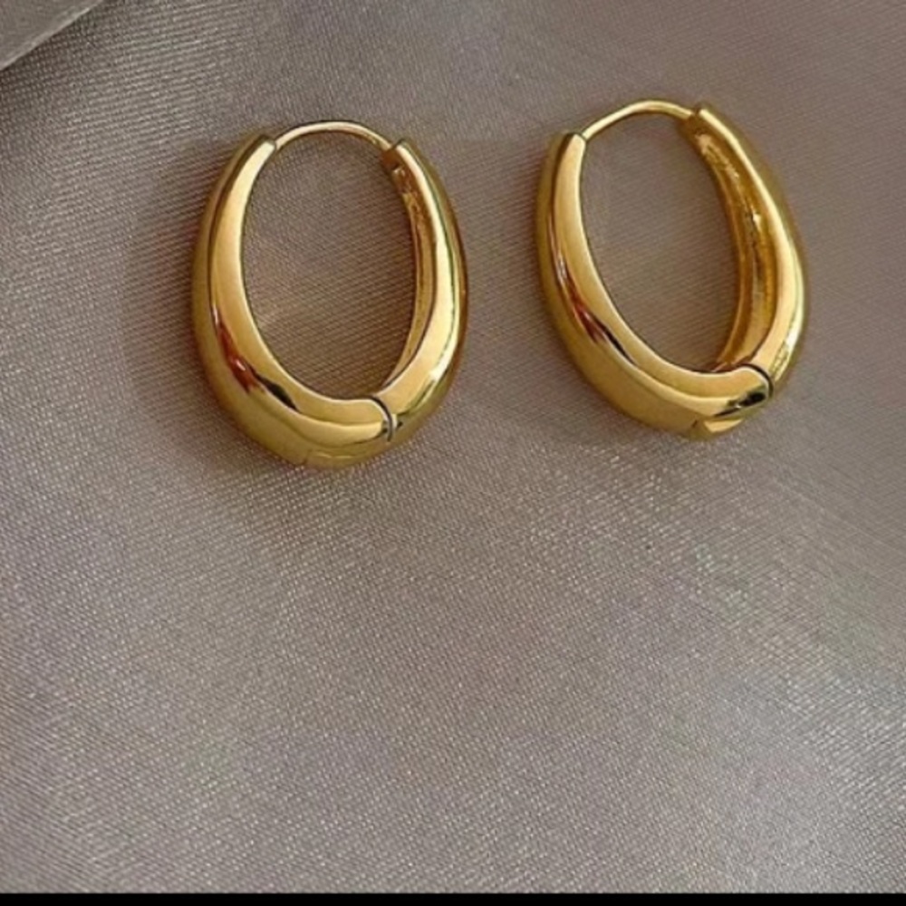 NWT LUXURY 18k GOLD PLATED EARRINGS - Picture 8 of 8